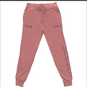 One Messy Bun/ Post Malone Sweatpants/ Blush color